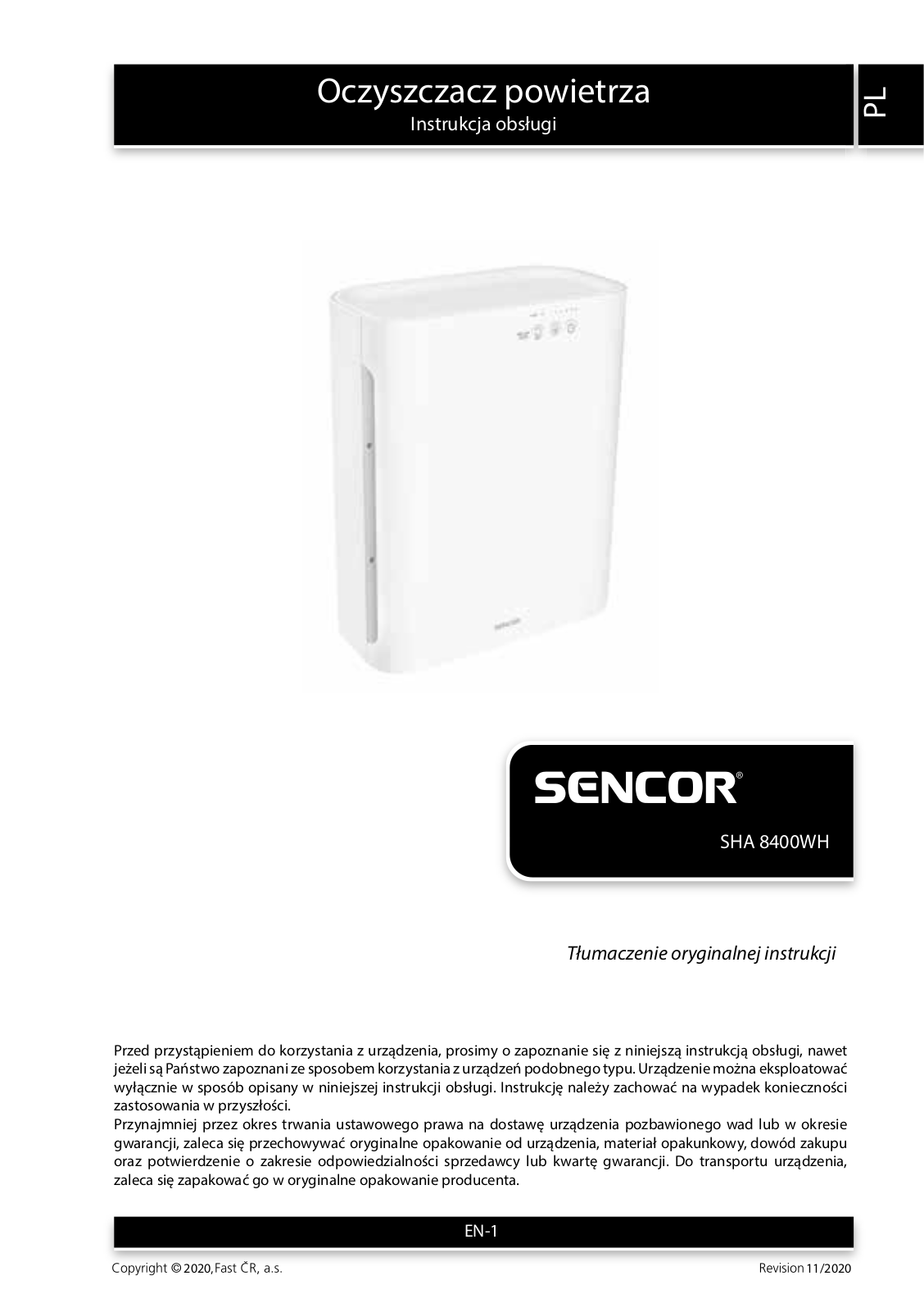 SENCOR SHA 8400WH-EUE3 User guide - ManualMachine.com
