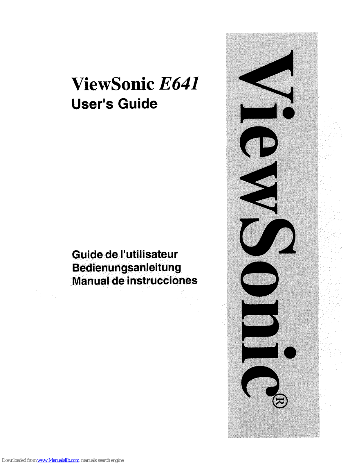 ViewSonic E641 User Manual