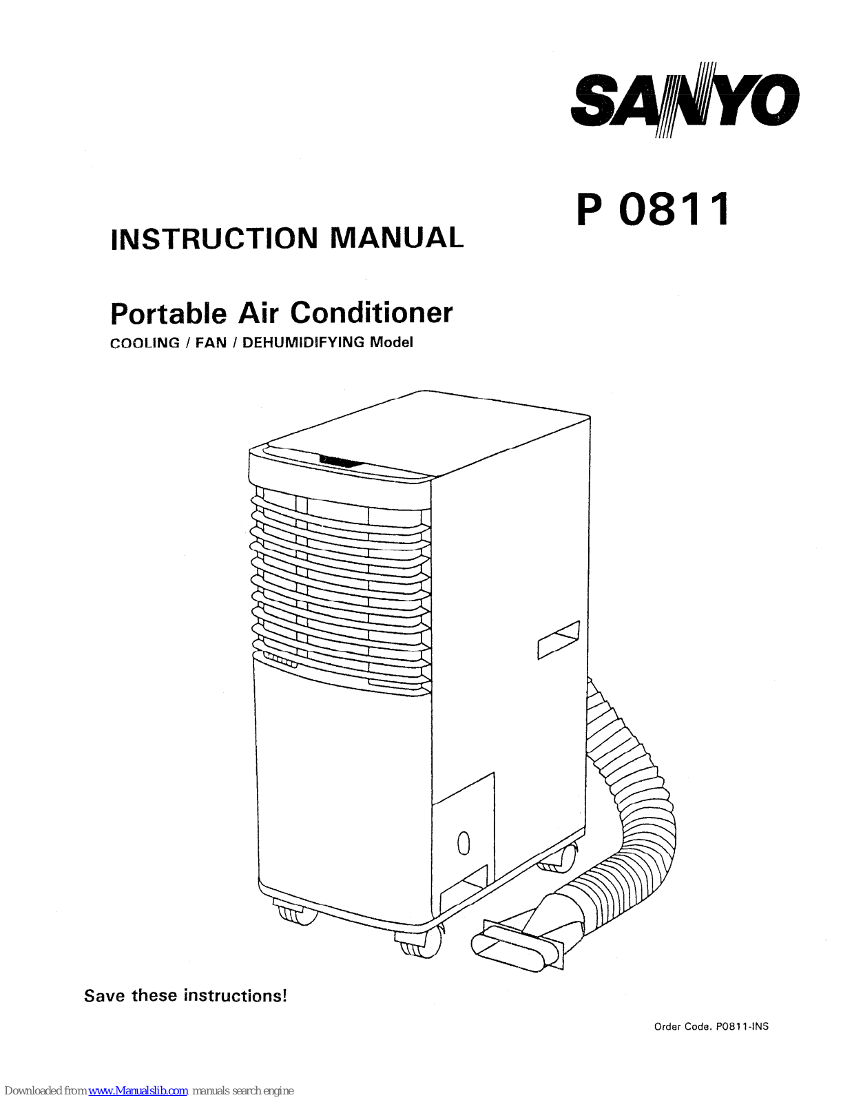 Sanyo PO811, P0811 Instruction Manual