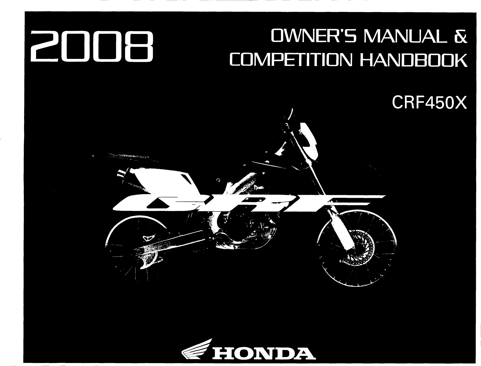 Honda CRF450X Owner's Manual