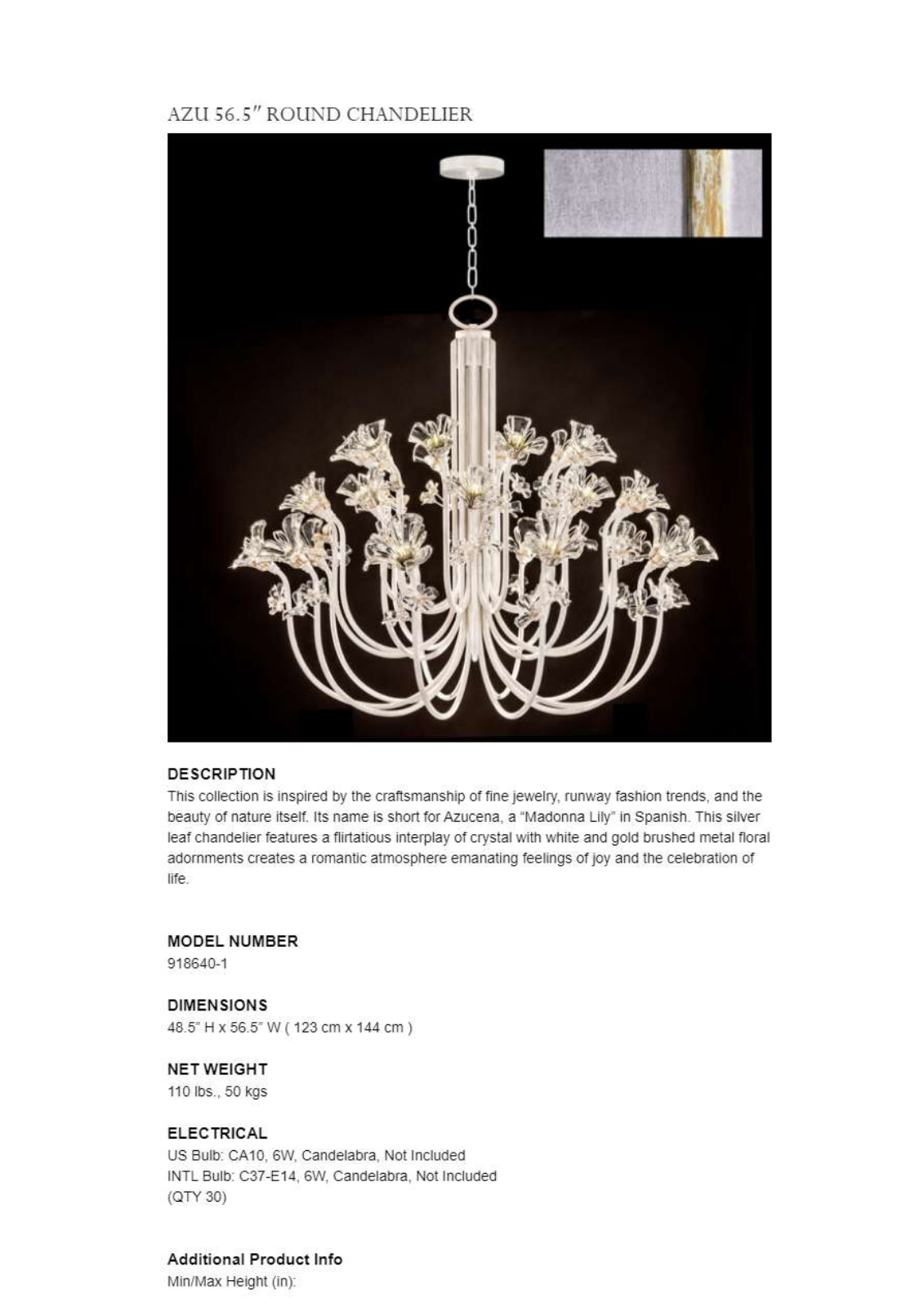 Fine Art Handcrafted Lighting XFA10421 Specifications - ManualMachine.com