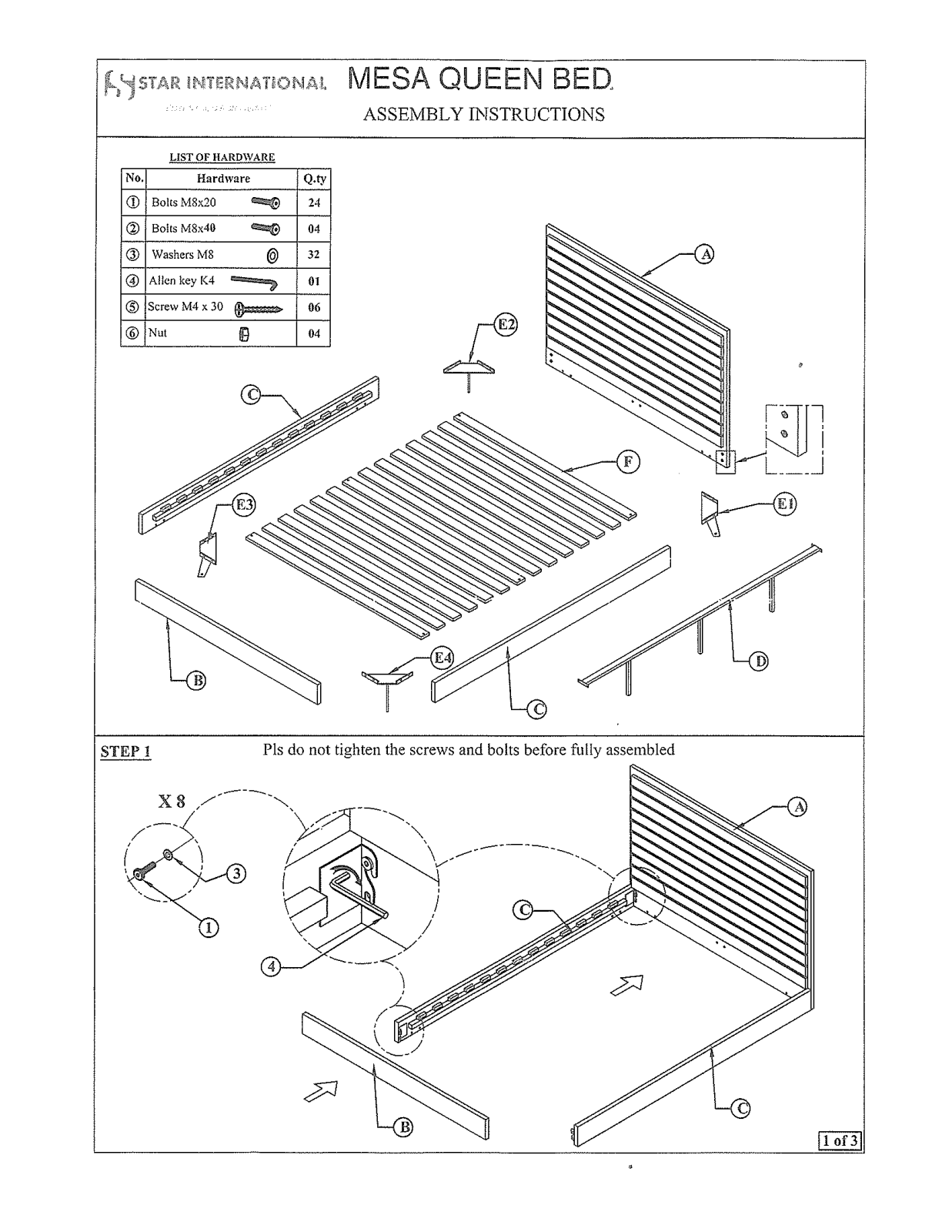 Essentials for Living 4651OAKBN Assembly Guide