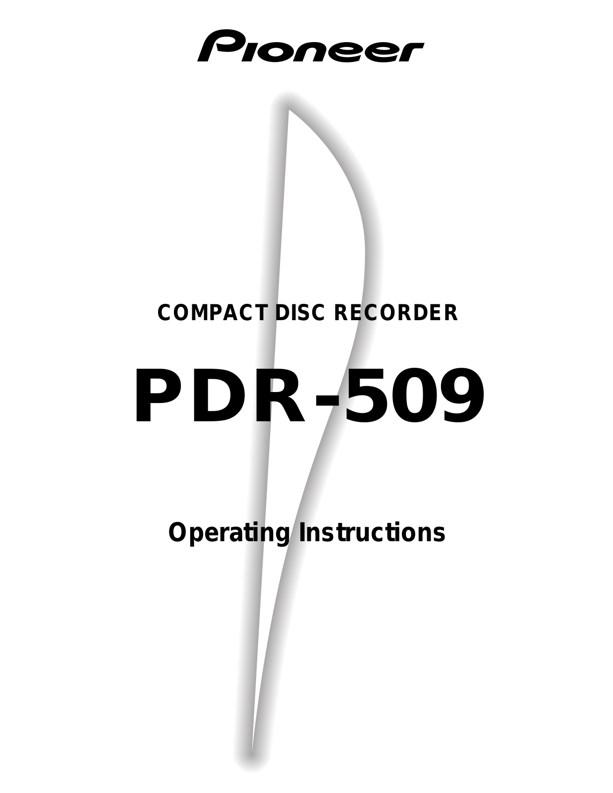 Pioneer PDR-509 User Manual