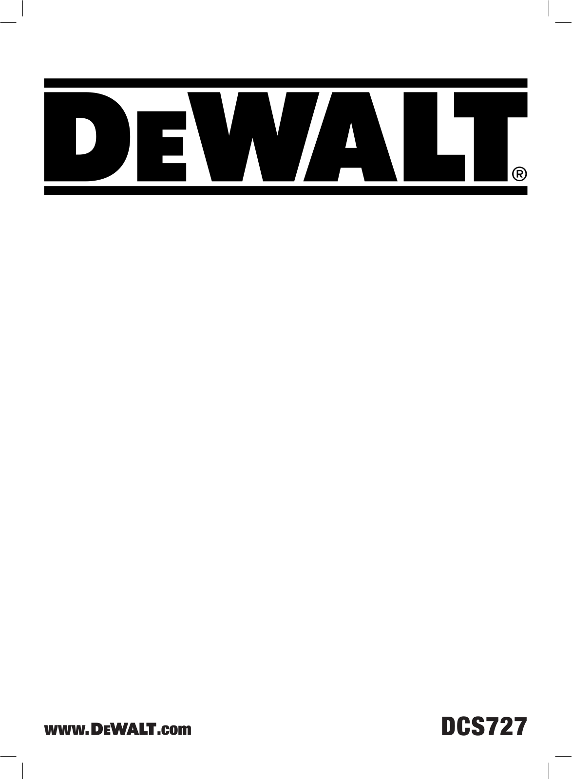 DeWalt DCS727N Service Manual