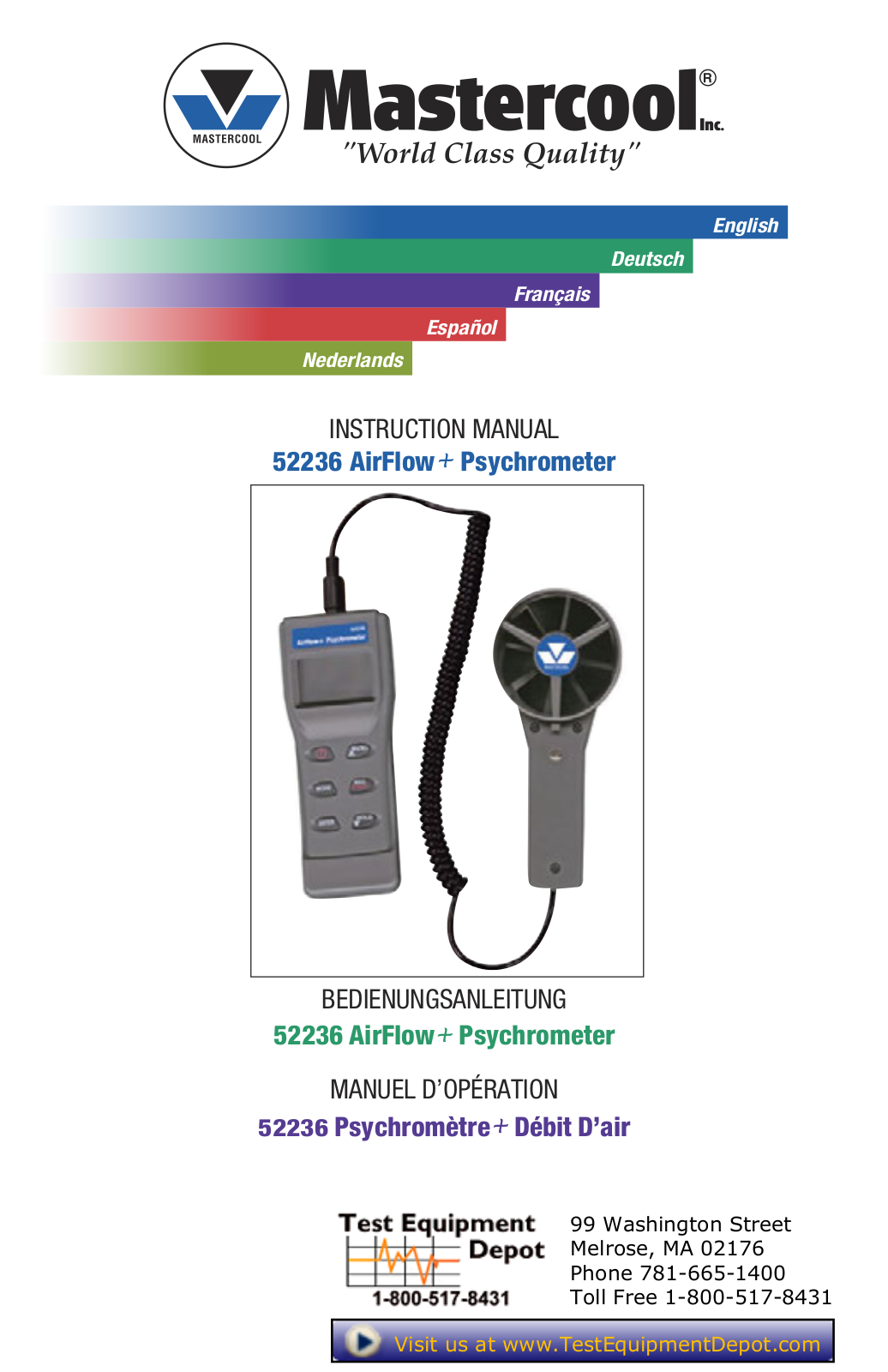 MasterCool 52236 Instruction Manual