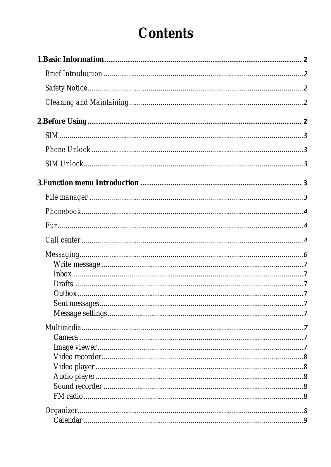 Onclick Global CRMP3005 User Manual