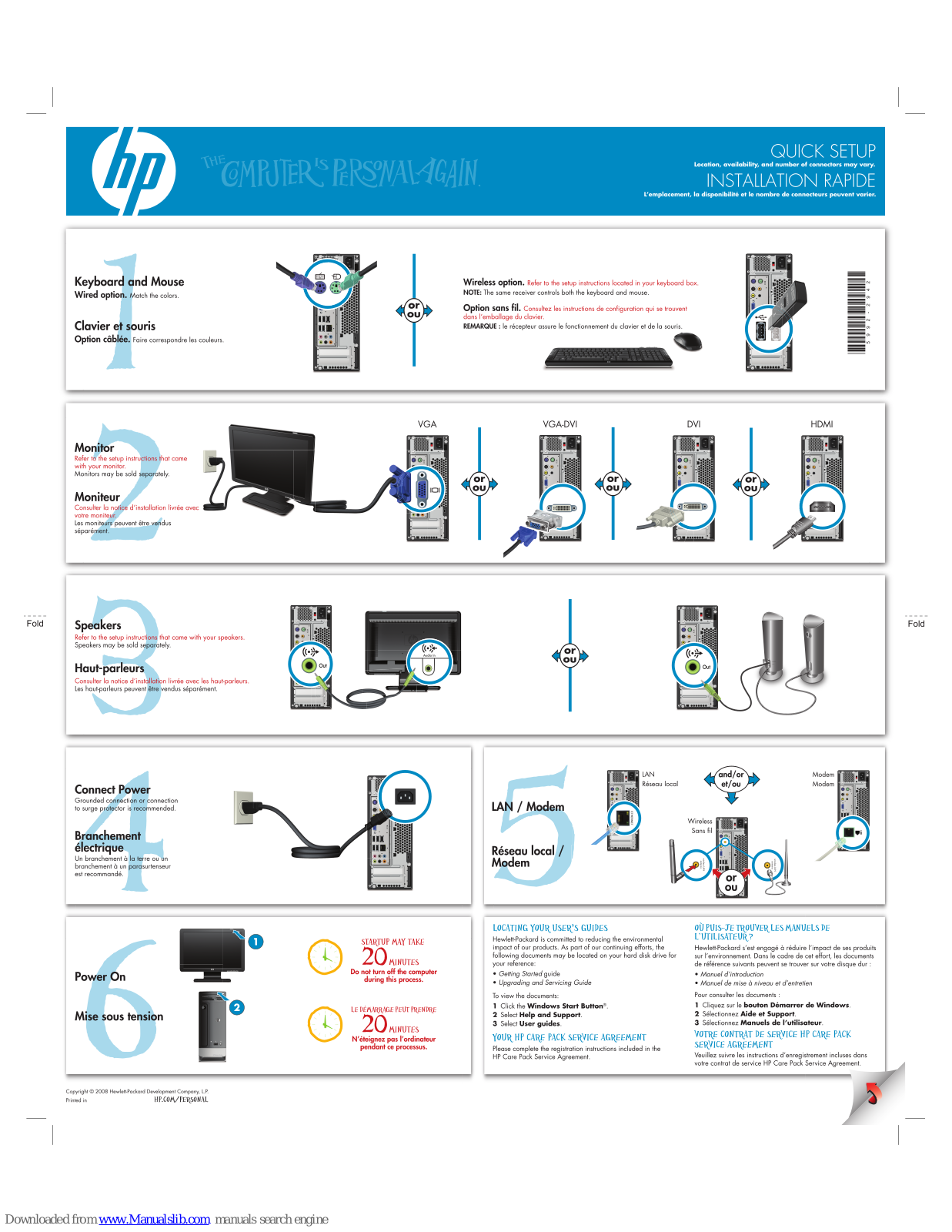 HP s3320f Setup Poster