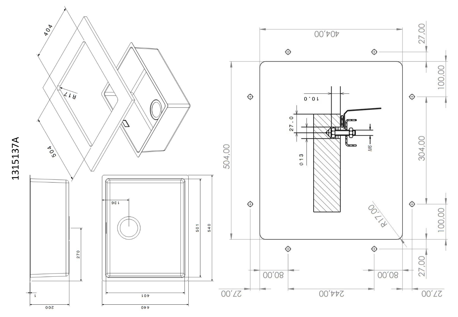 Smeg VSTR50CUX Installation template