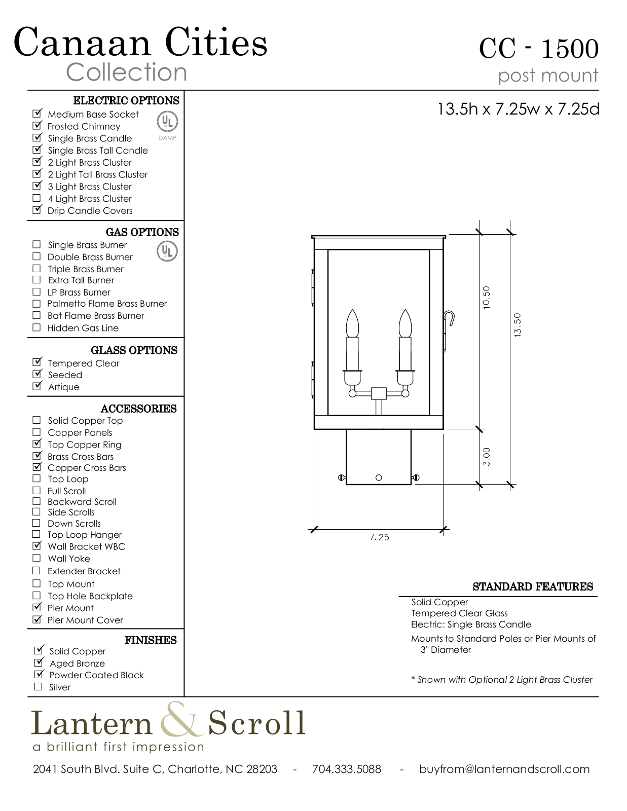 Lantern & Scroll LASC1120 Specifications - ManualMachine.com