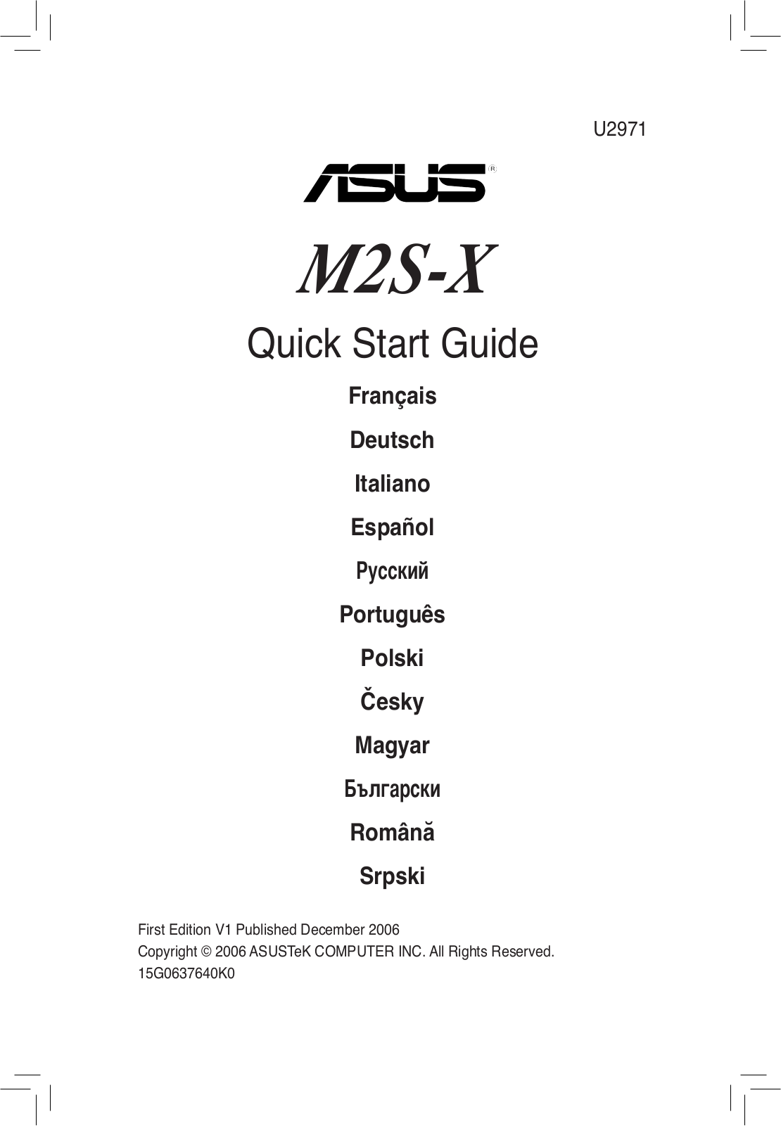 Asus M2S-X User Manual