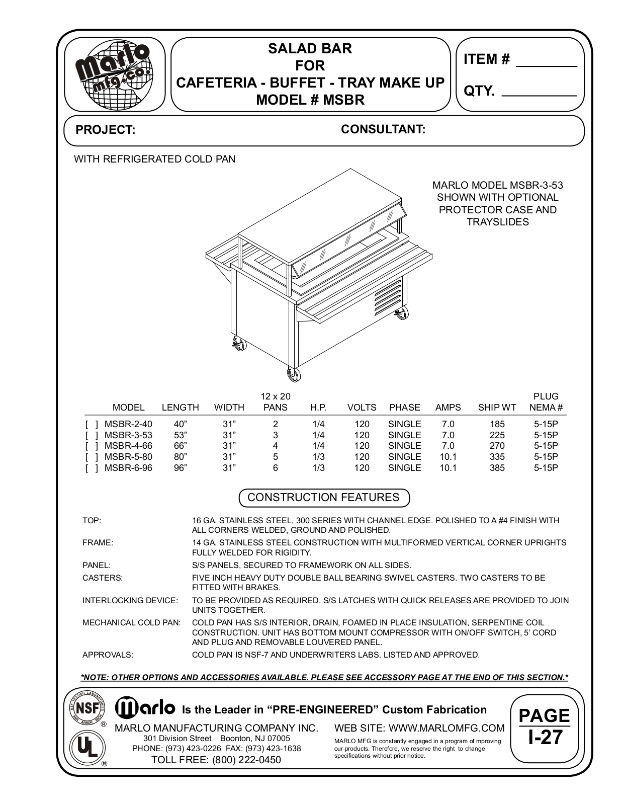 Marlo MSBR-2-40 User Manual