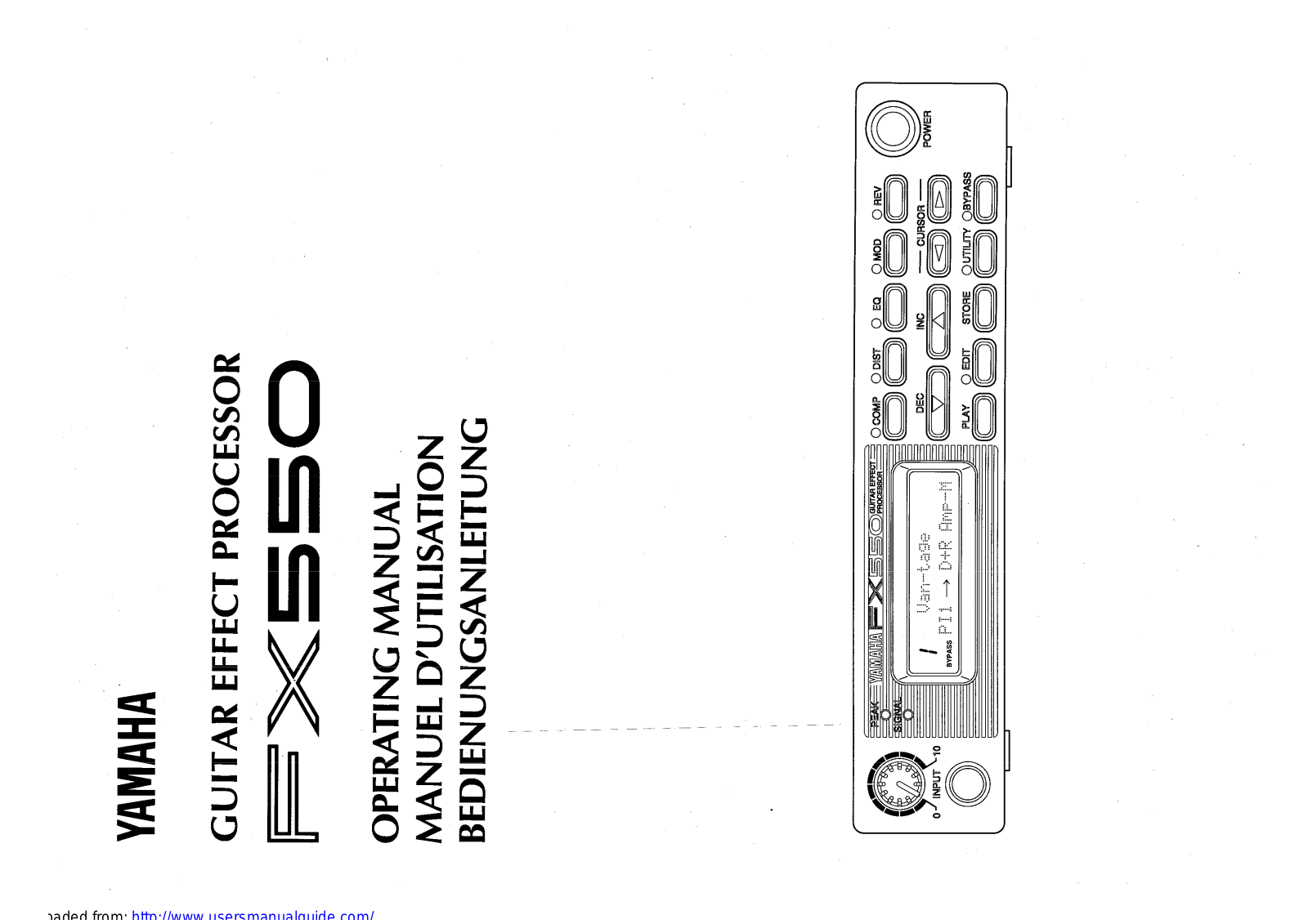 Yamaha Audio FX550 User Manual