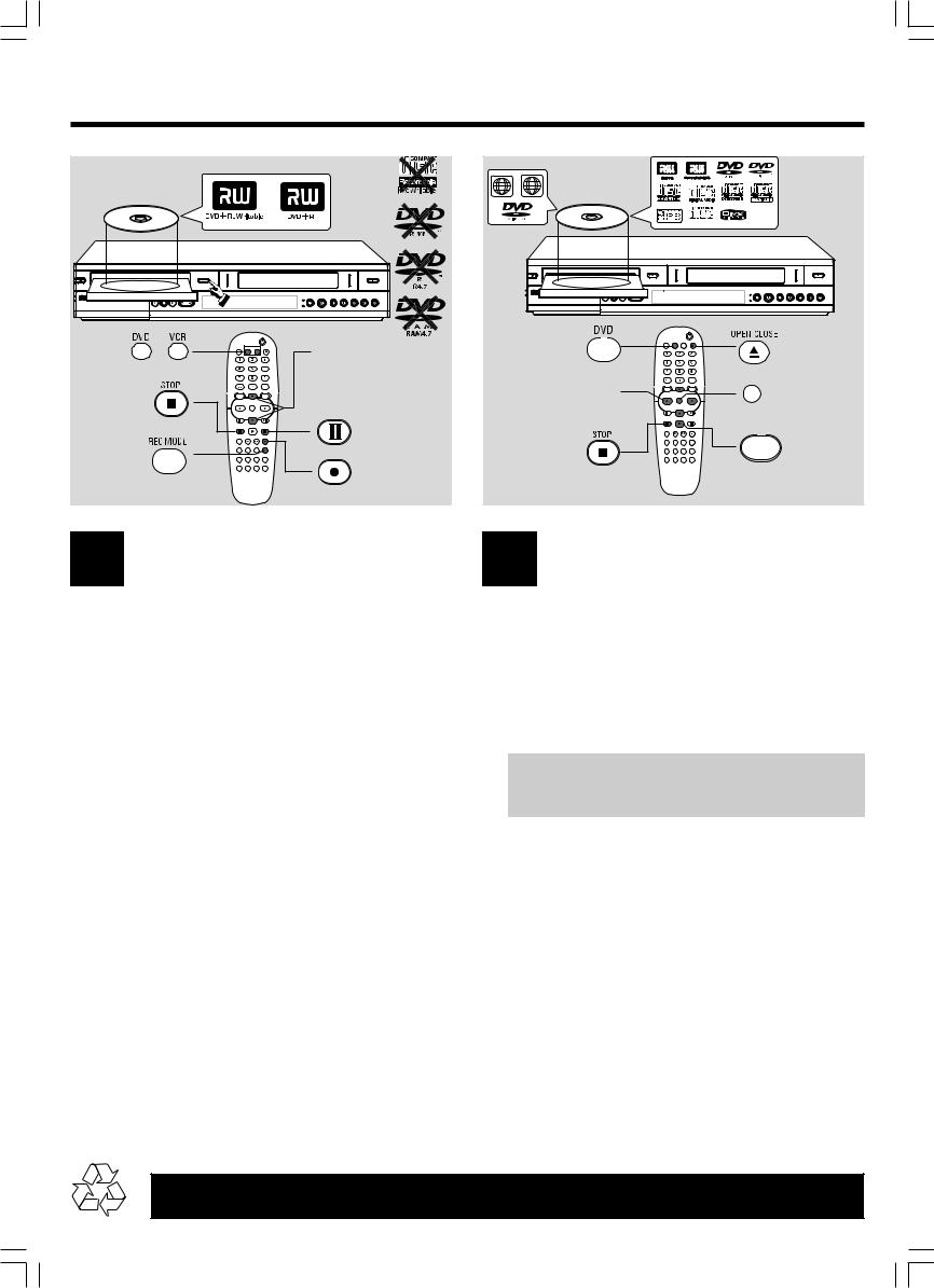 Philips DVDR3320VR Getting Started Guide