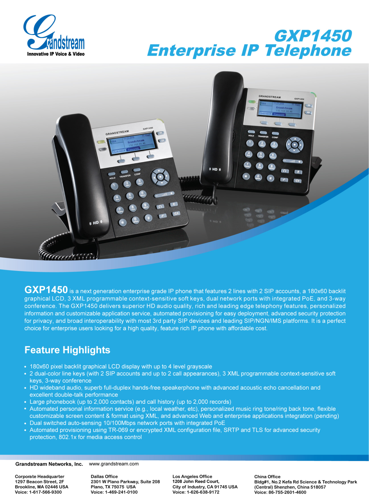 Grandstream GXP1450 BROCHURE