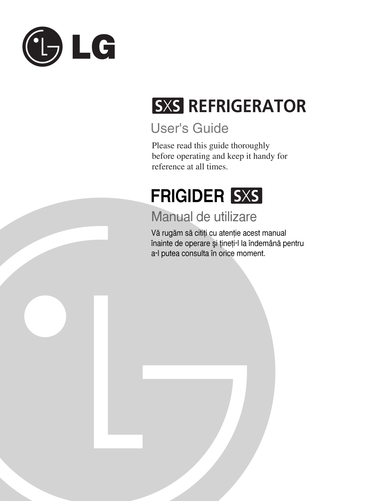 LG GR-P217LDBJ User Manual