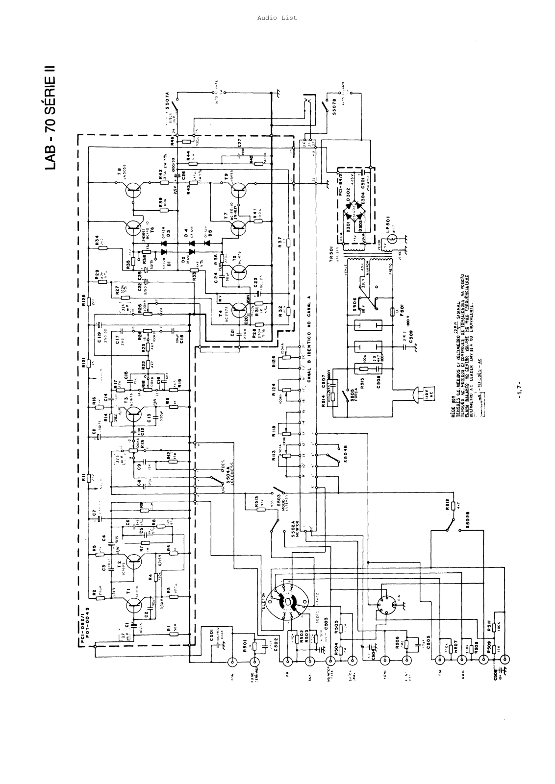 Gradiente LAB-70 Mk2 Schematic