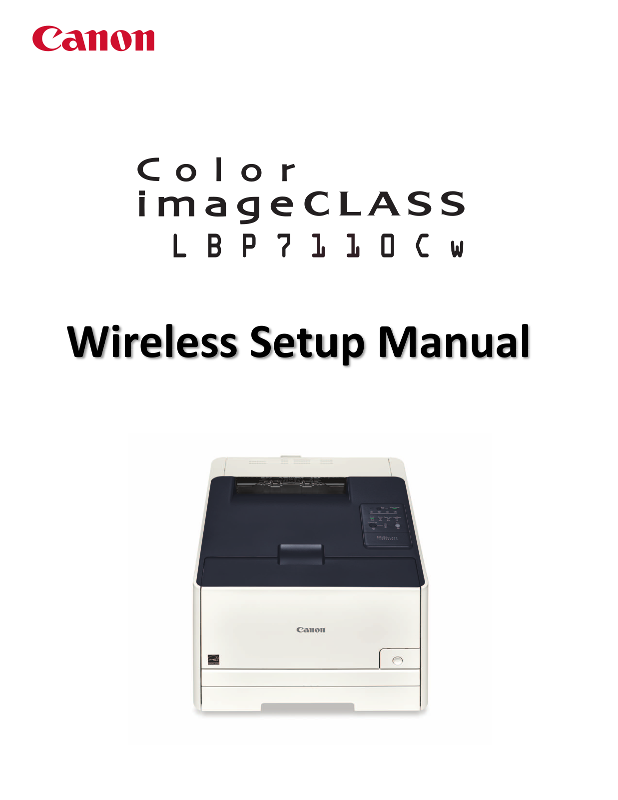 Canon LBP7110Cw Owner's Manual