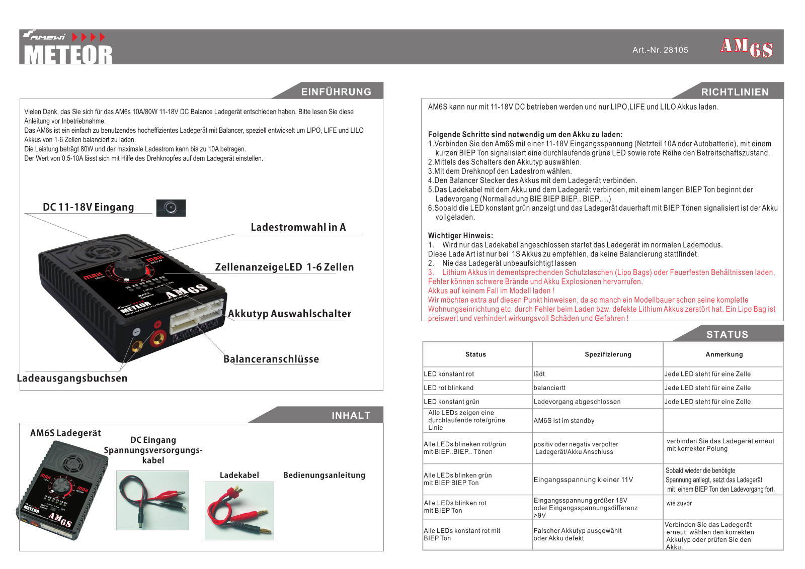 Amewi 28105 User guide