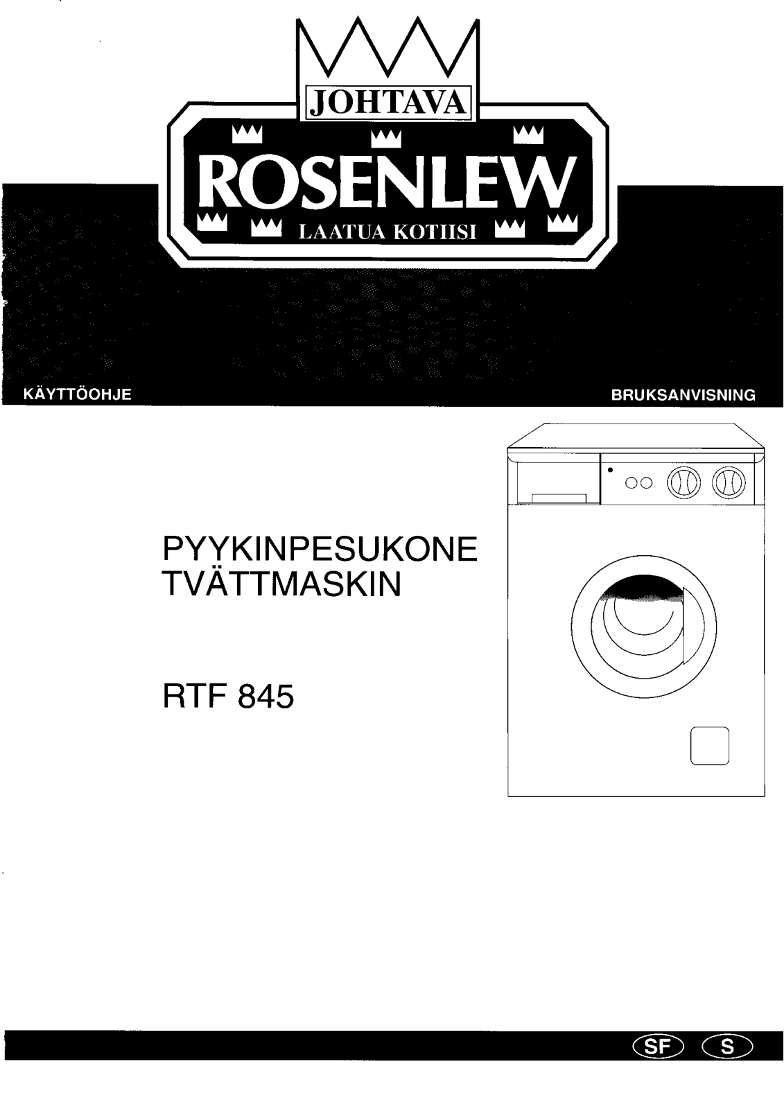 Rosenlew RTF845 User Manual