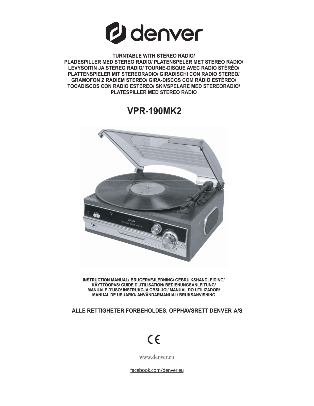 DENVER VPR-190MK2 User guide - ManualMachine.com