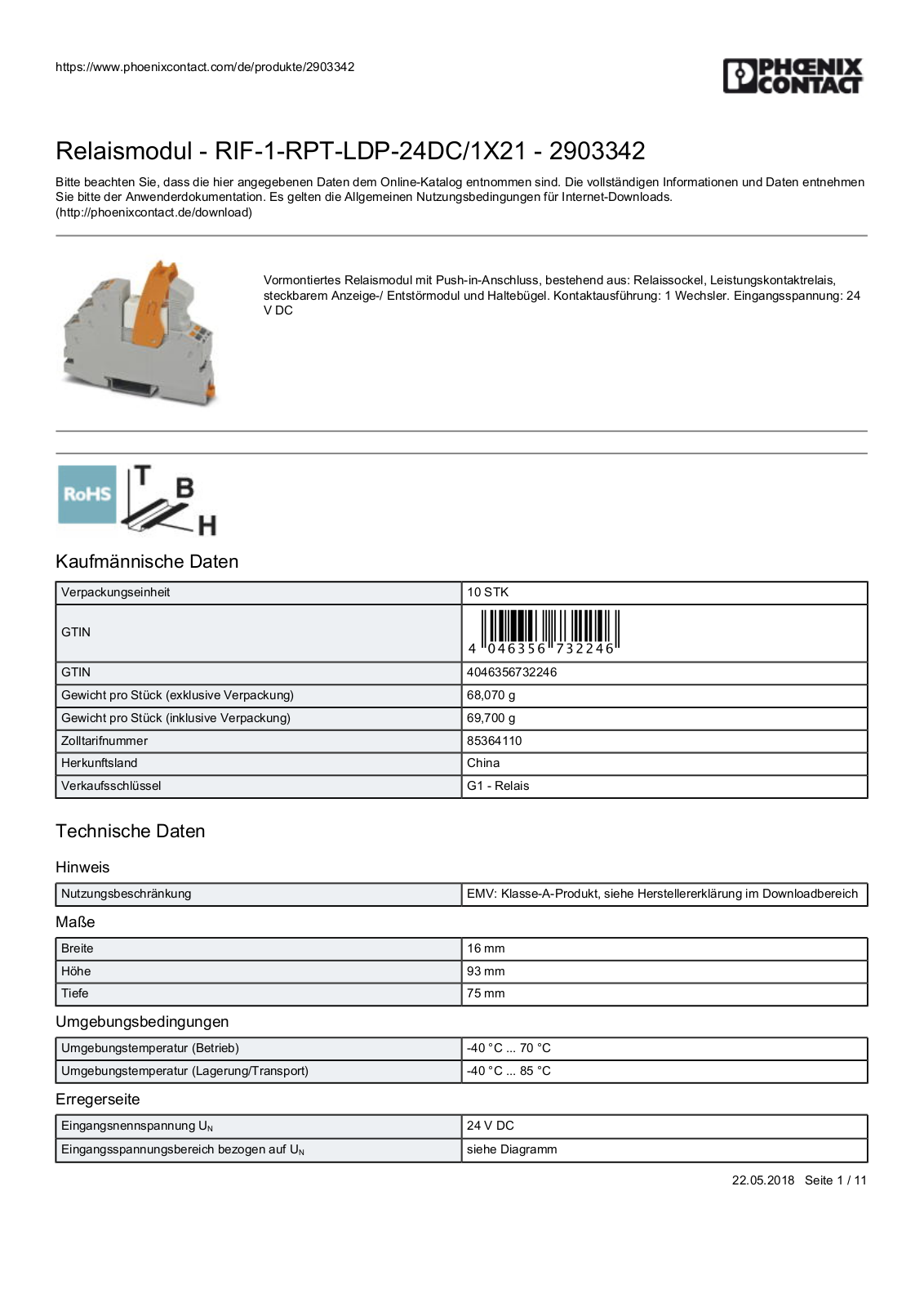 PHOENIX-CONTACT PHOE 2903342 Datasheet - ManualMachine.com