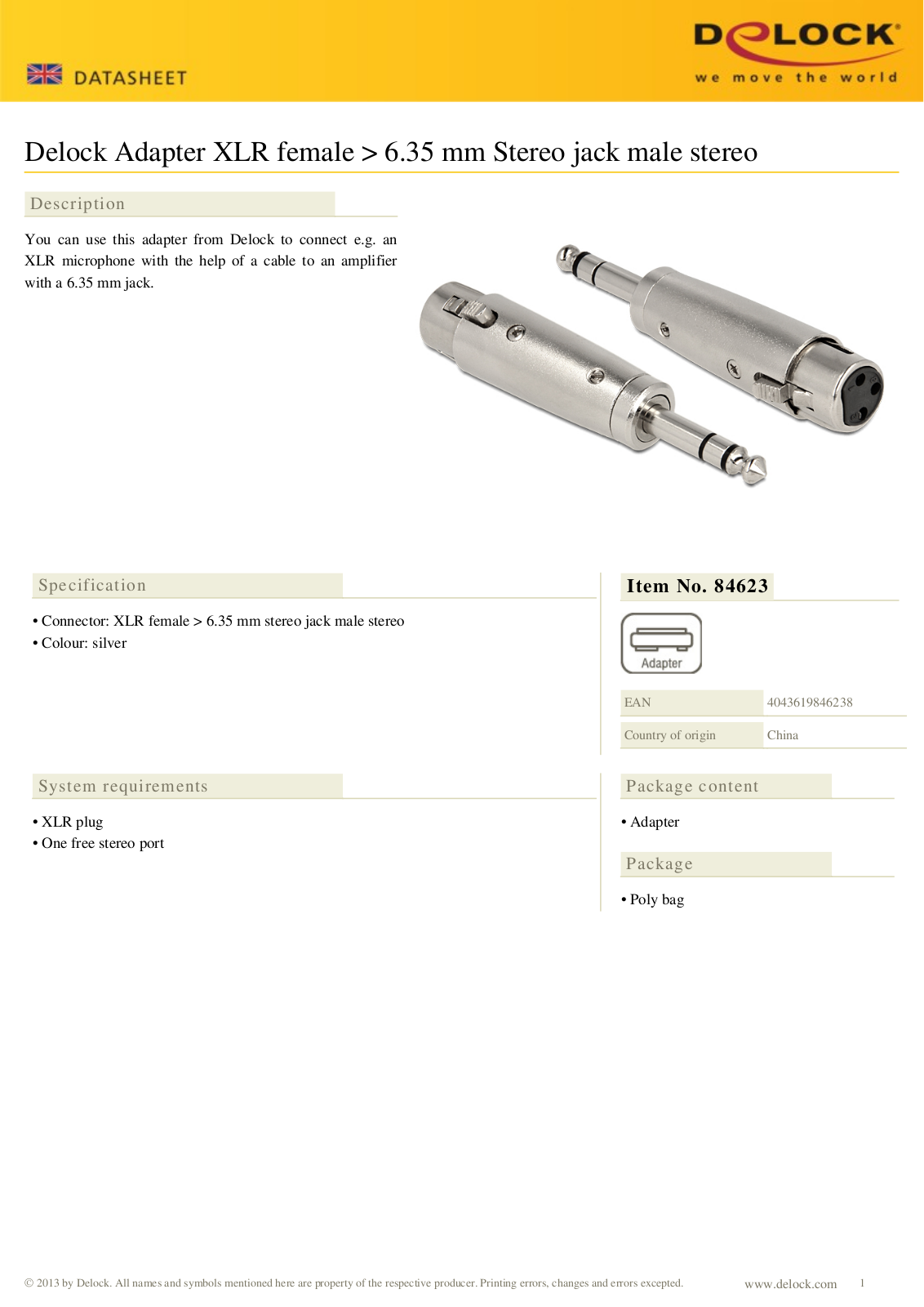 DeLOCK 84623 User Manual