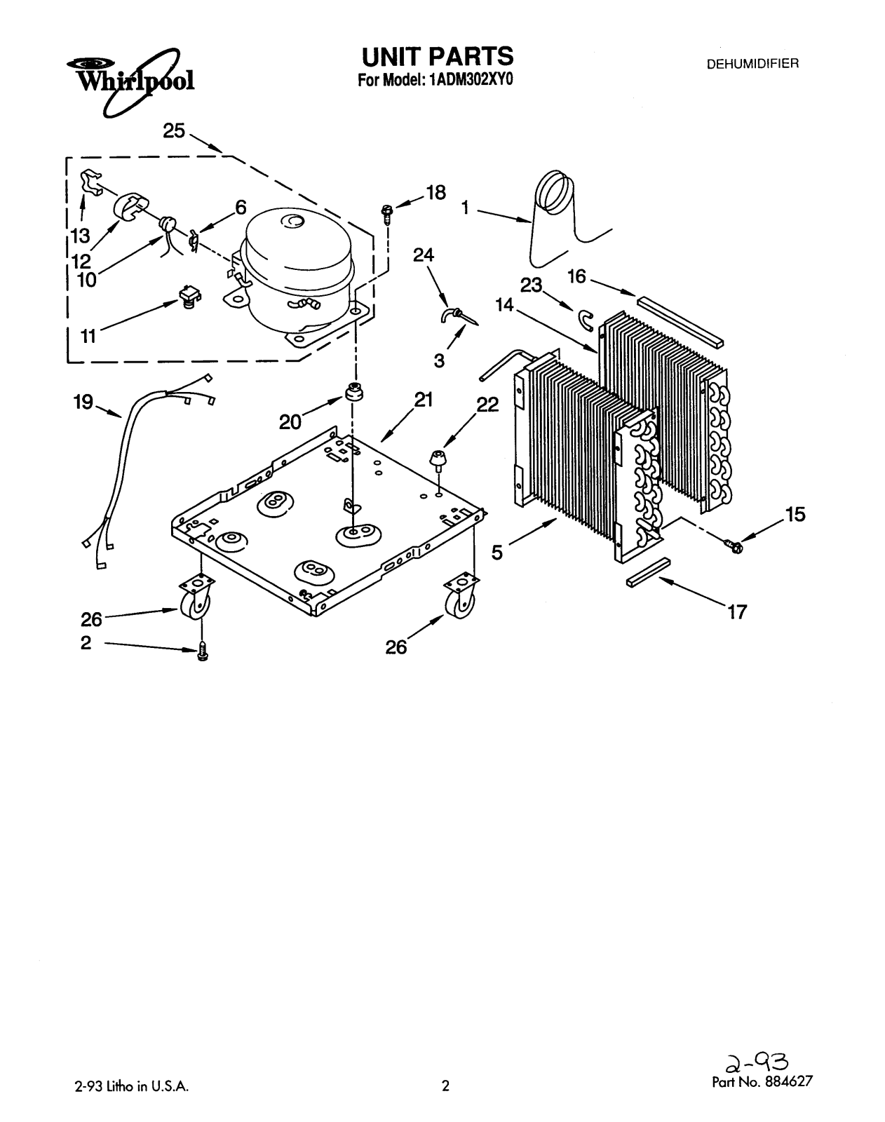 Whirlpool 1adm302xy0 Installation Template - ManualMachine.com