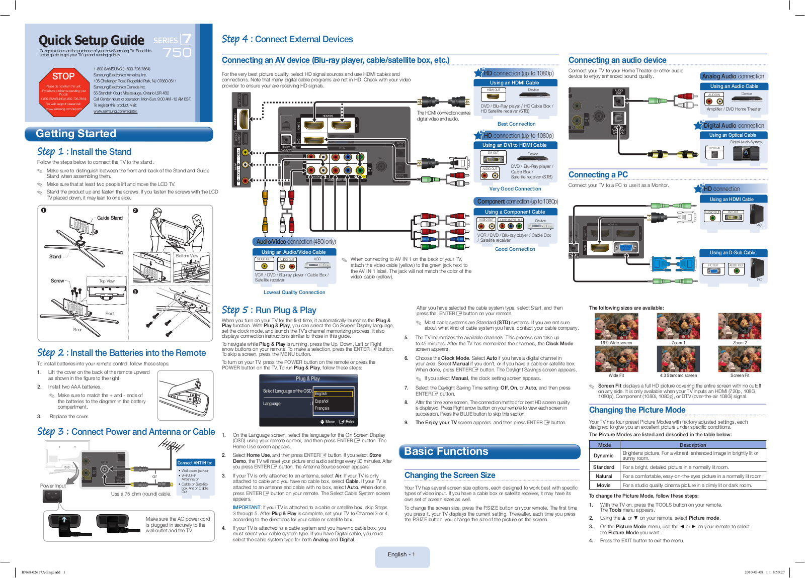 Samsung LN55C750, LN46C750 User Manual