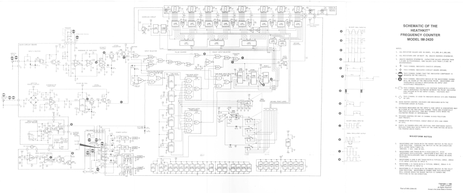 Heathkit IM-2420 Schematic