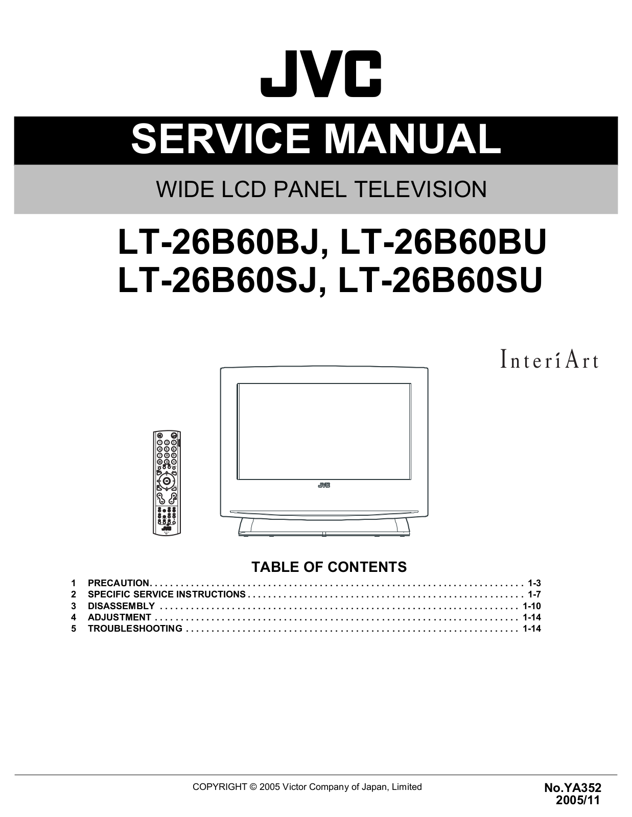 JVC LT-26B60BJ Service Manual