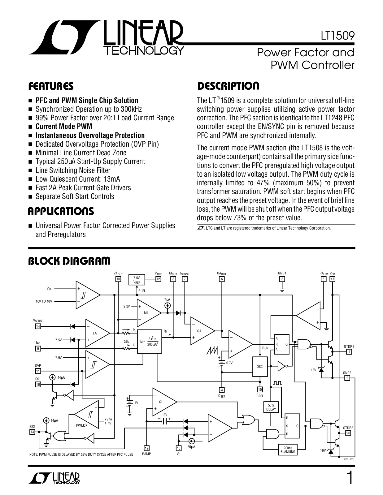 Datasheet LT1509 Datasheet (Linear Technology) - ManualMachine.com