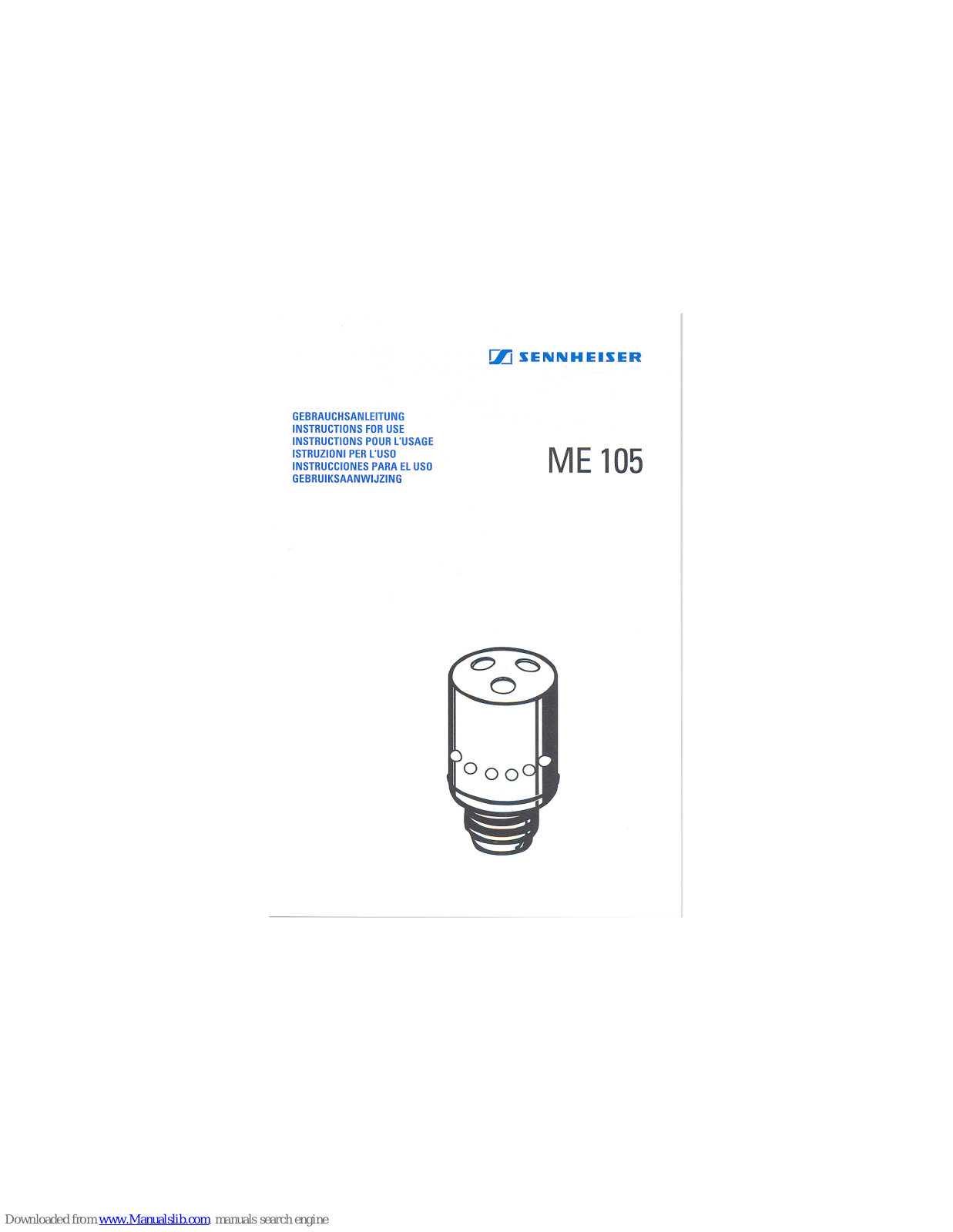 Sennheiser ME 105 - 06-02, ME 105 User Manual