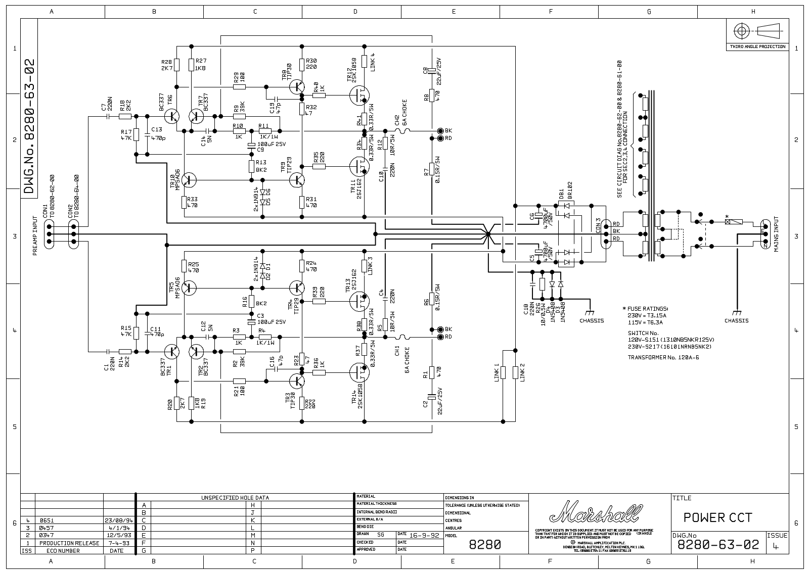 Marshall 8280-Amp-Valvestate Schematic