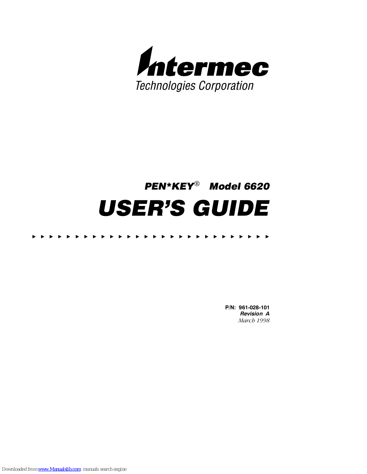 Intermec PEN*KEY 6620 User Manual - ManualMachine.com