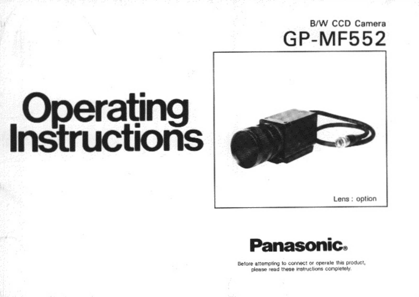 Panasonic GP-MF552 User Manual