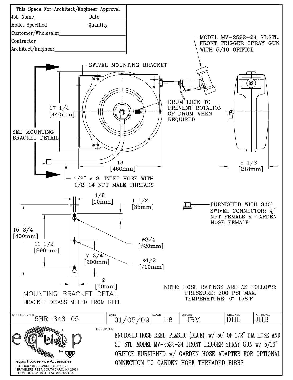 T&S Brass 5HR-343-05 User Manual