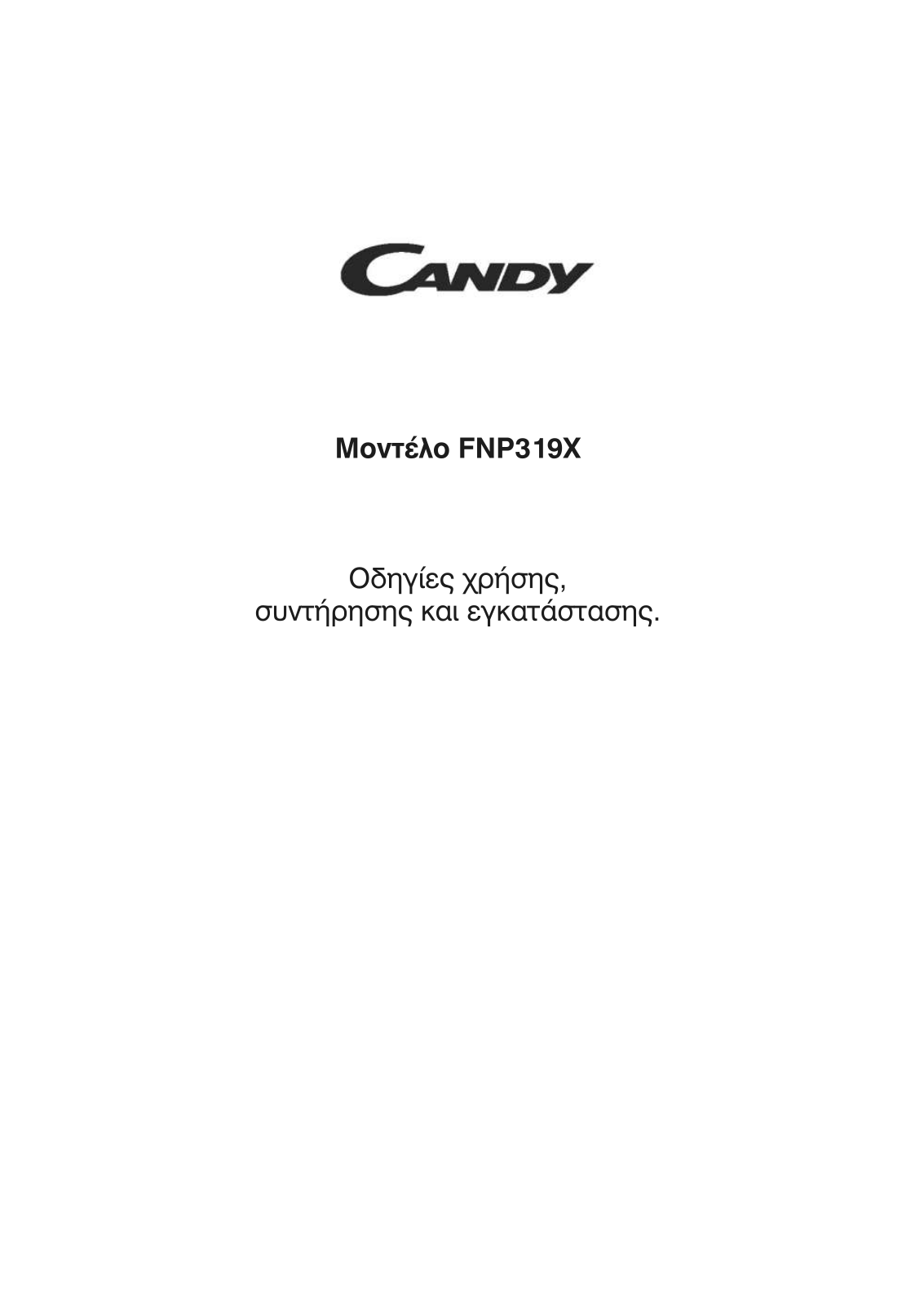 Candy FNP 319 X User Manual
