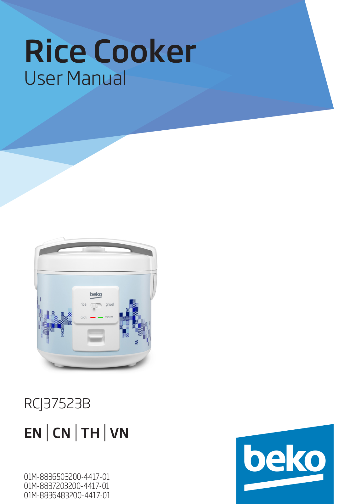 Beko RCJ37523B User manual