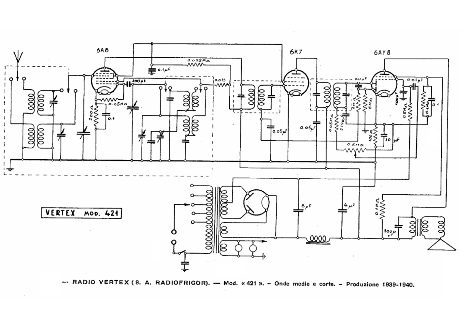 Vertex frigor 421 schematic