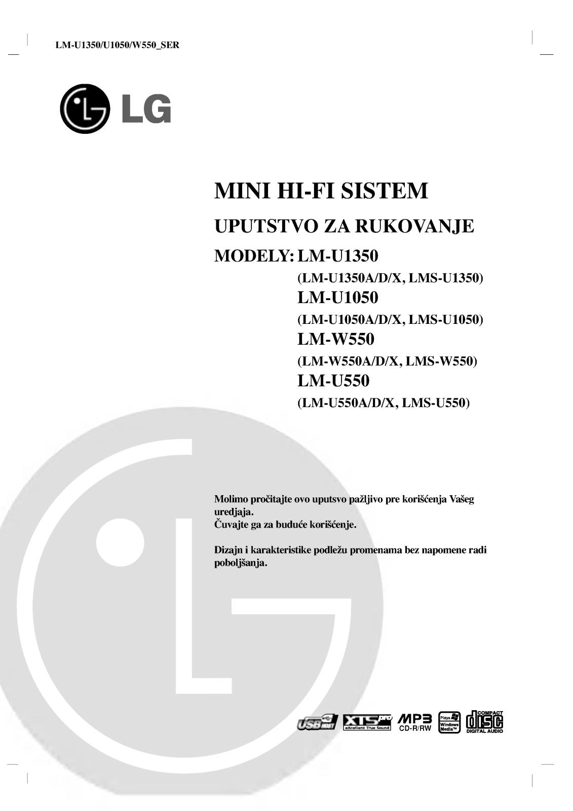 LG LM-U550D Owner's Manual