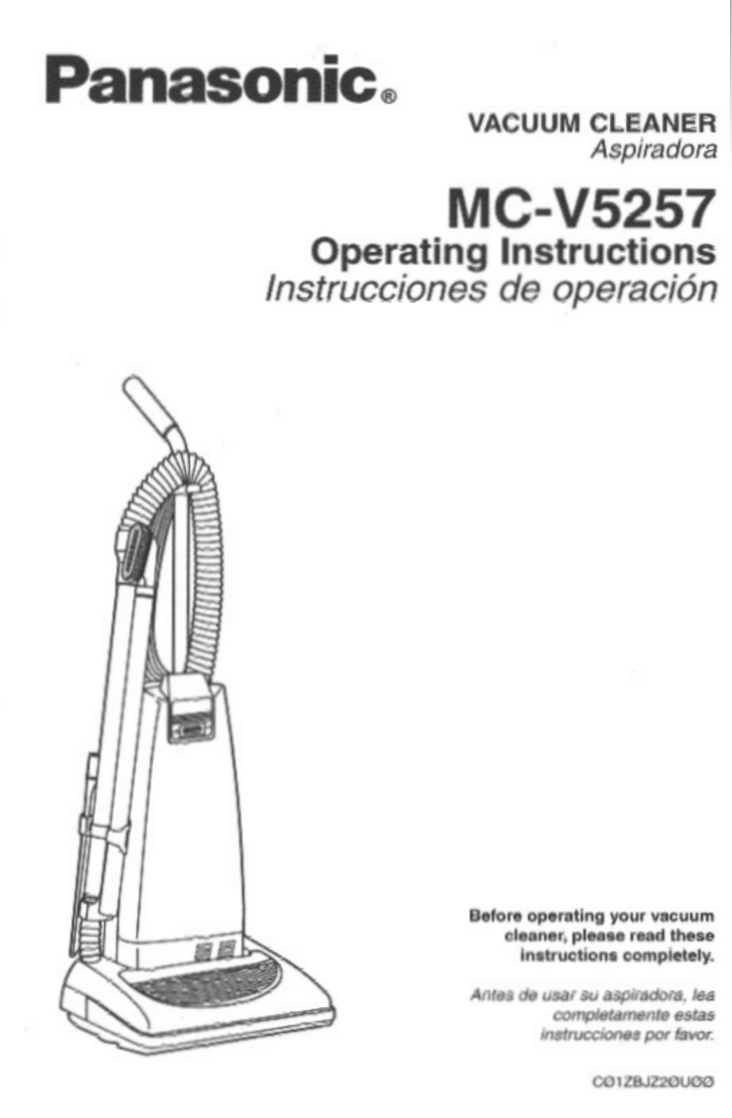 Panasonic MC-V5257 User Manual