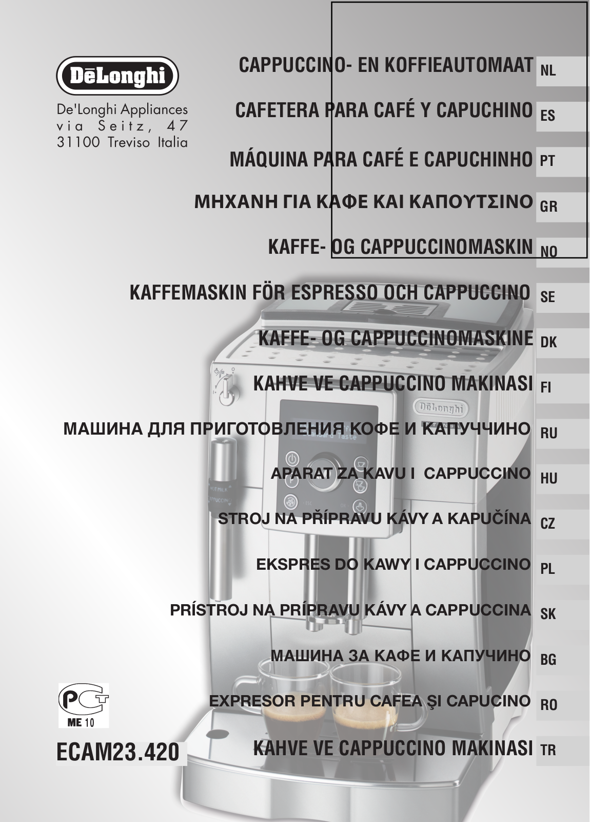 DELONGHI ECAM 23.420.SB User Manual