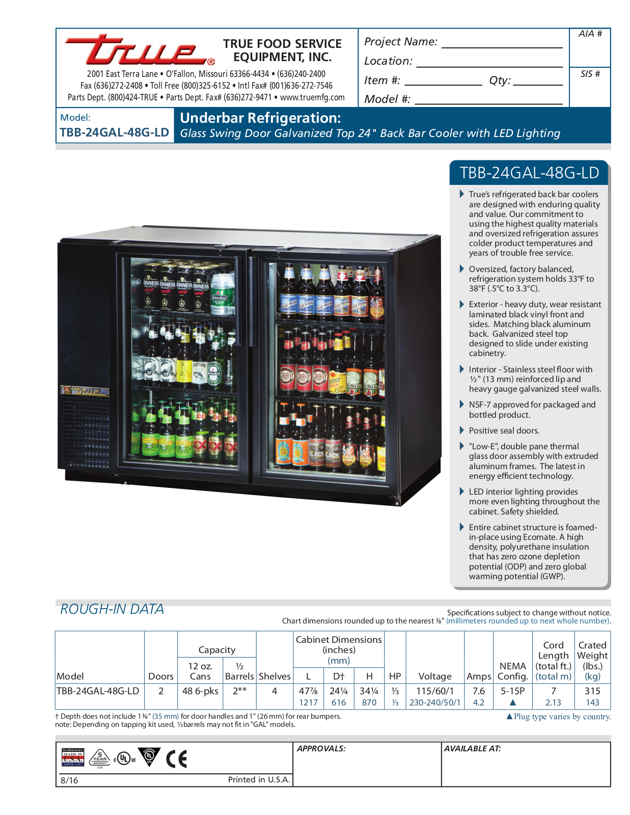 True TBB-24GAL-48G-LD User Manual