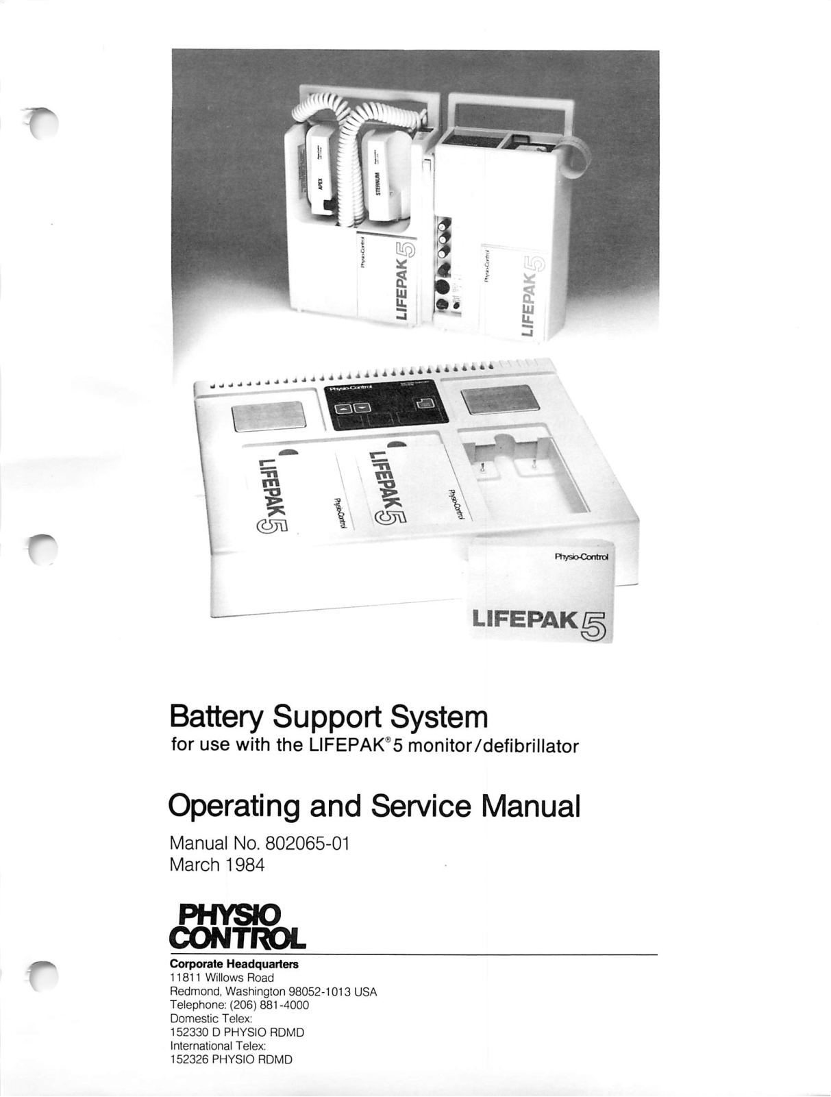 Physio Control Battery Support System Service manual - ManualMachine.com