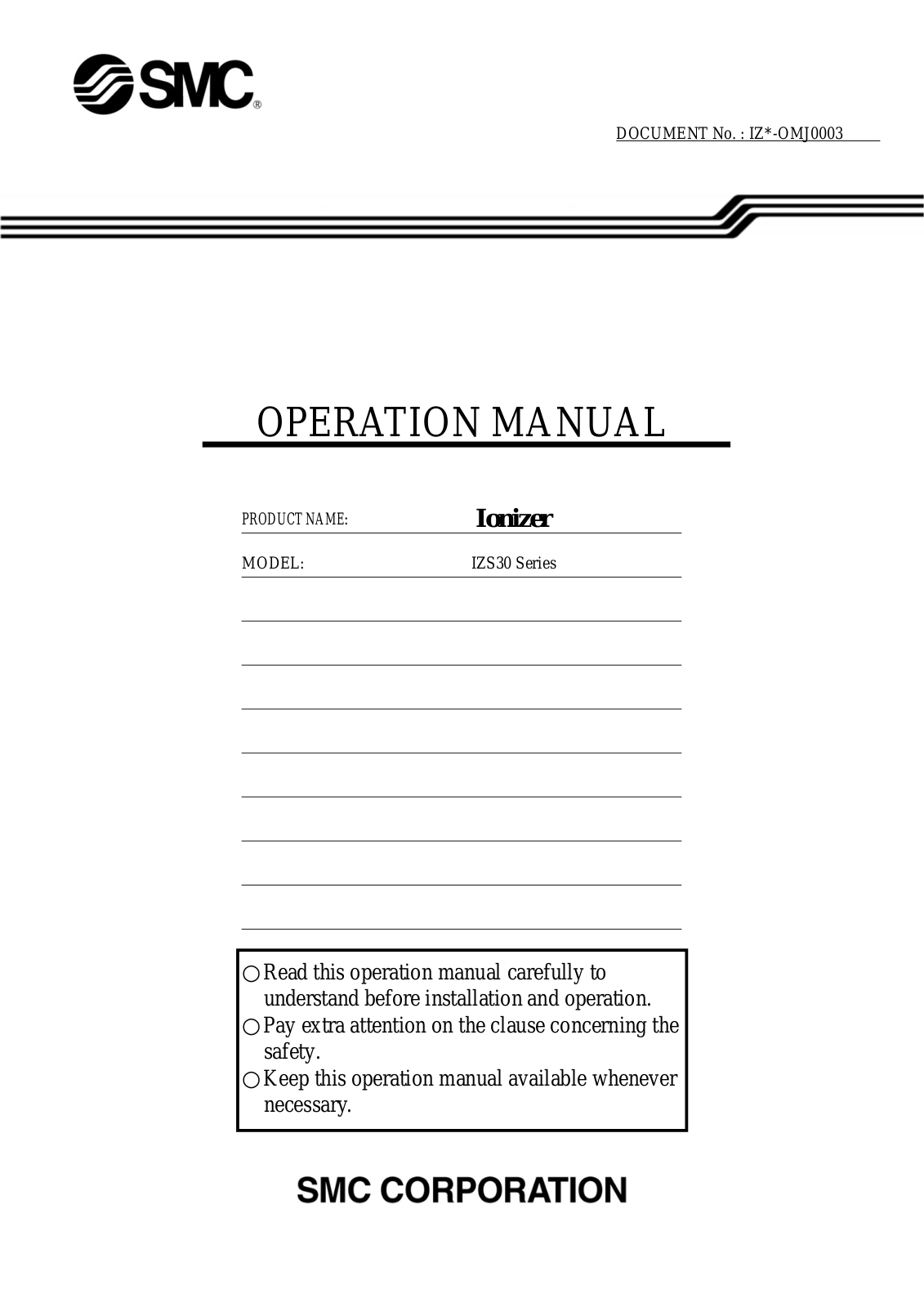 Sierra Monitor Corporation IZS30 User Manual