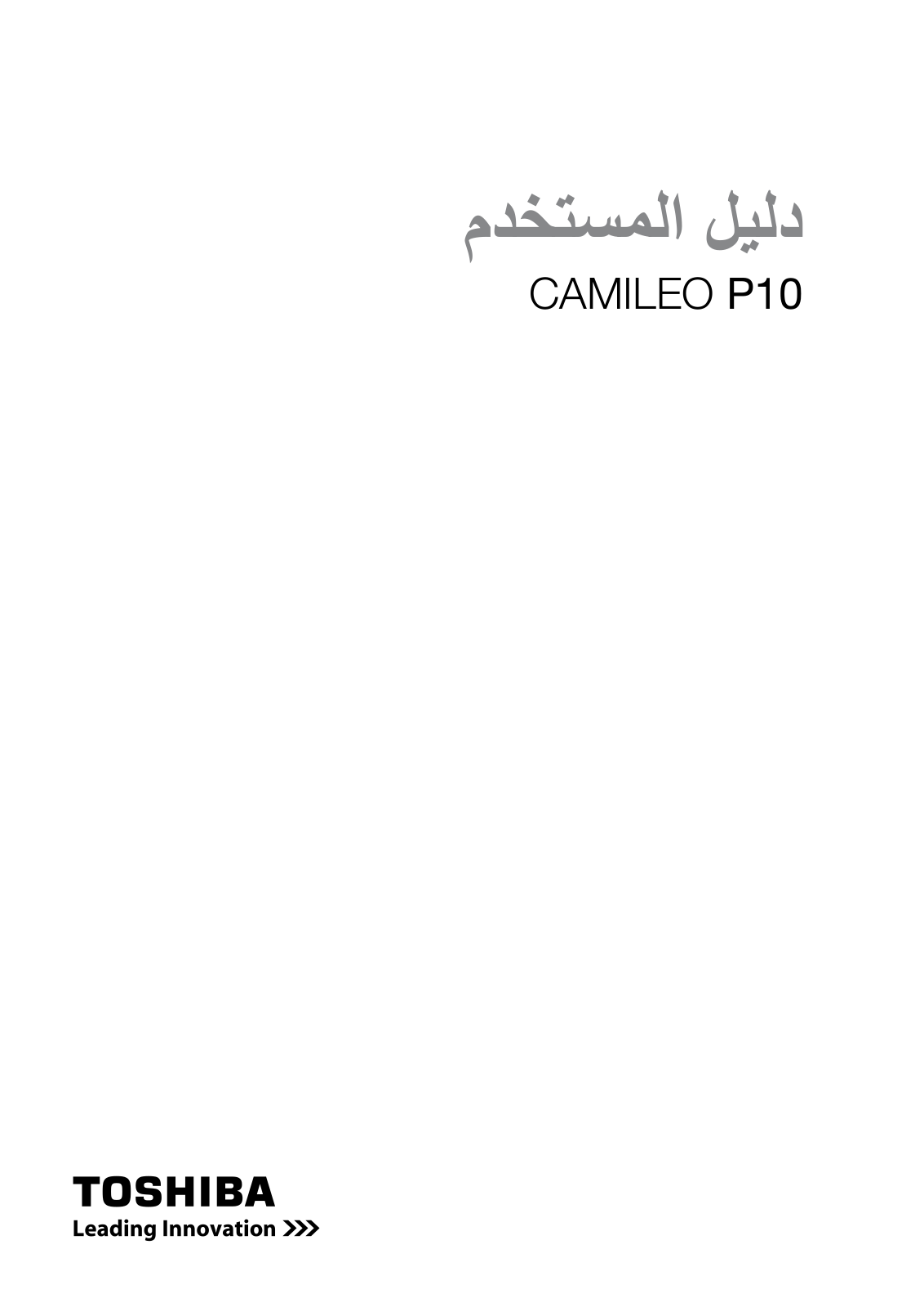 Toshiba CAMILEO P10 User Manual