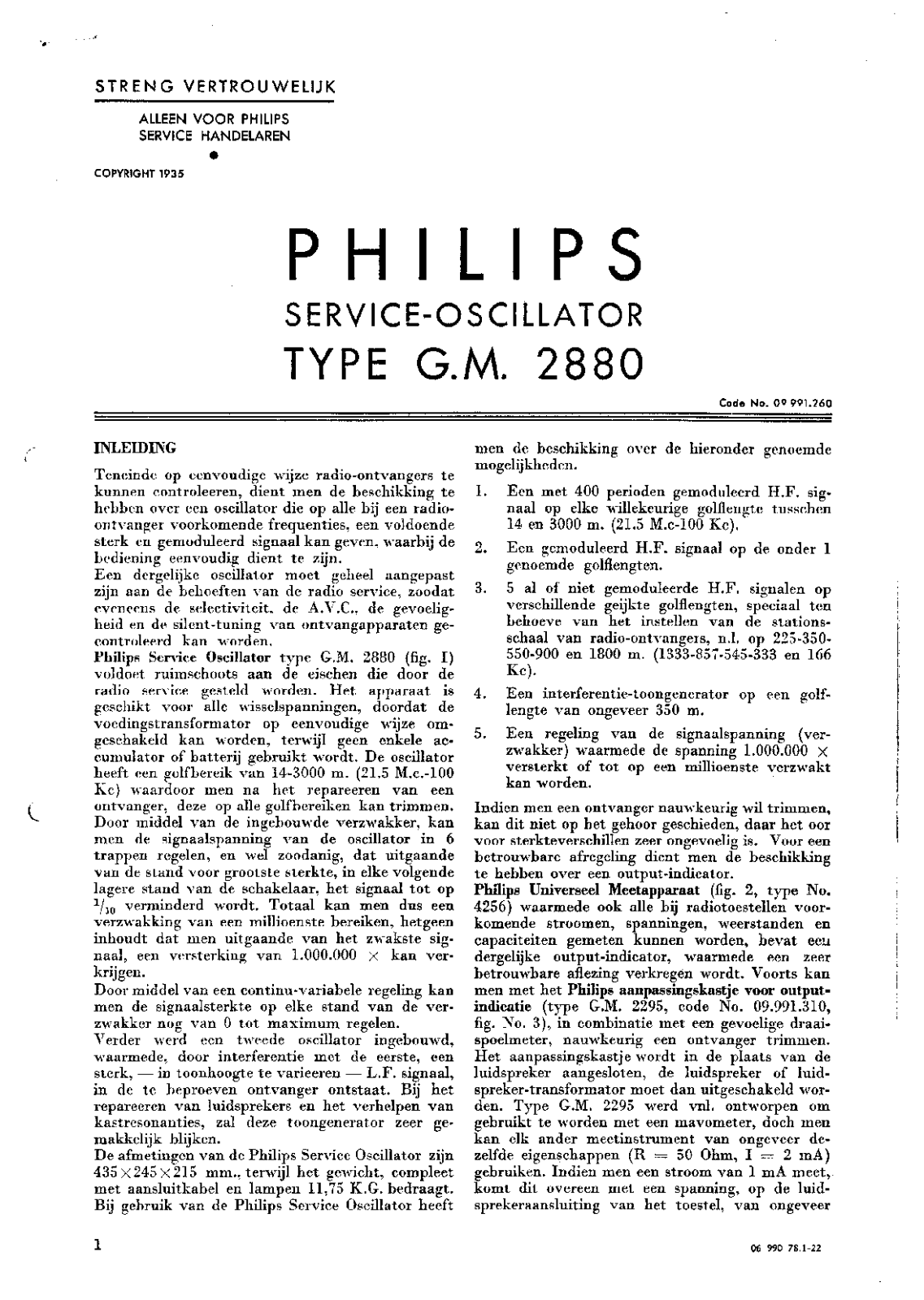 Philips gm2880 schematic