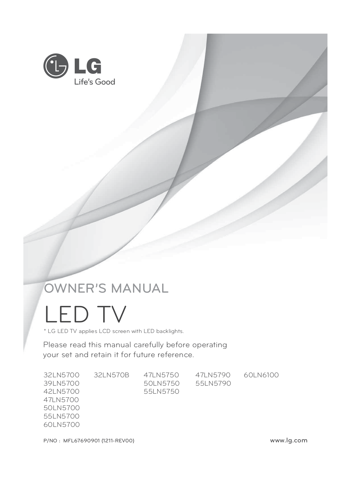 LG Electronics USA 55LN5700UA Users Manual