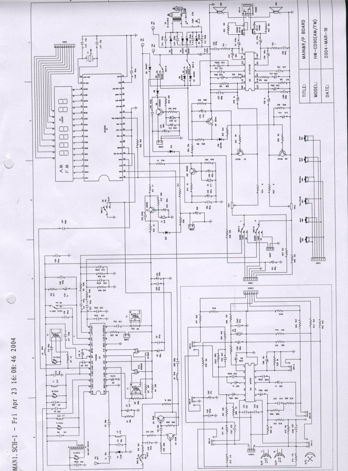 Vitek HW-CD90 Schematic