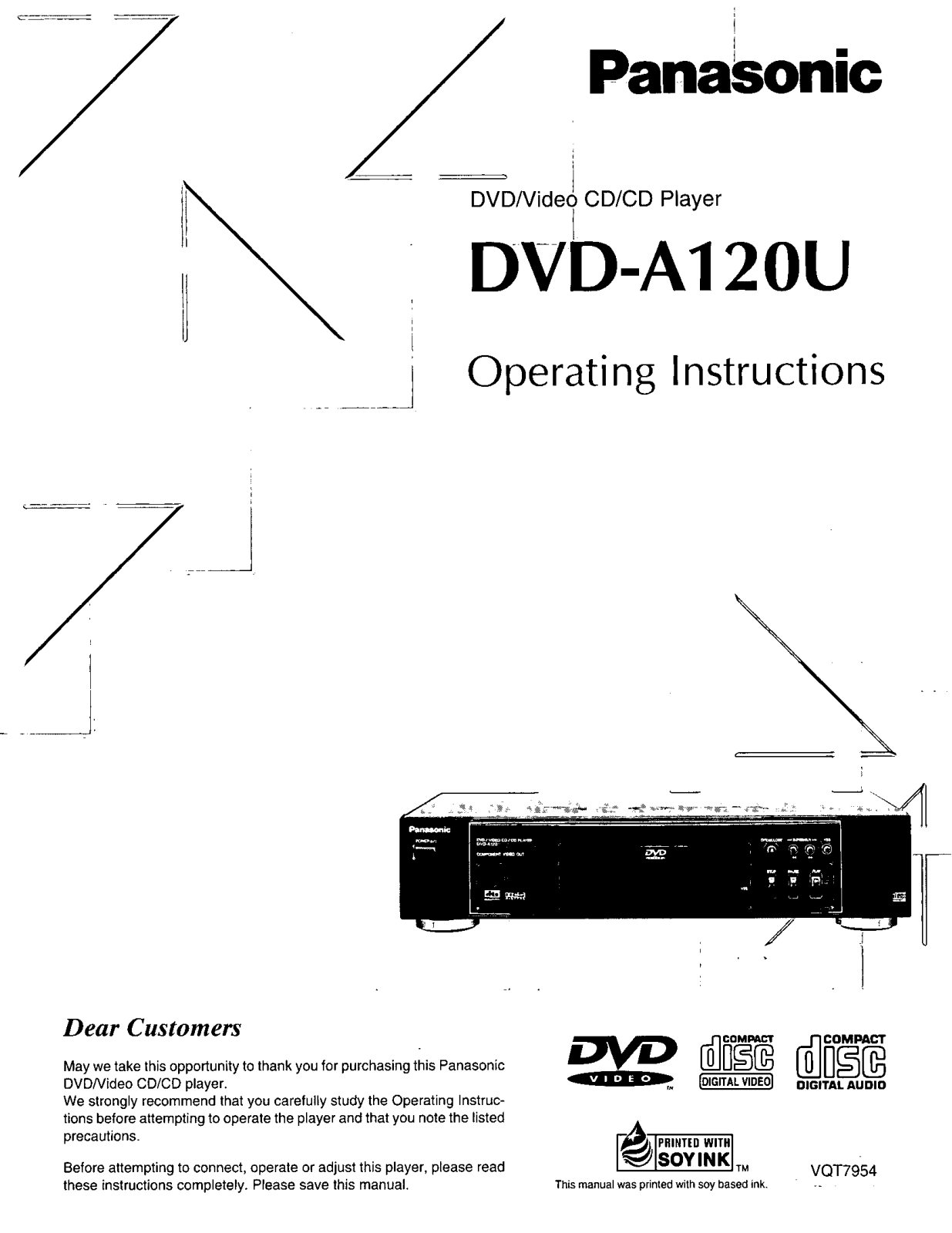 Panasonic DVD-A120U Operating Instruction